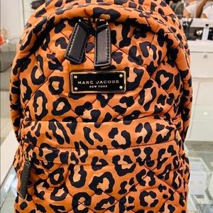 Marc Jacobs leopard print mini backpack.
